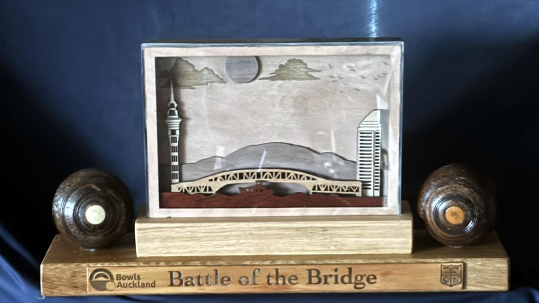 Battle of the Bridge trophy for Bowls Auckland